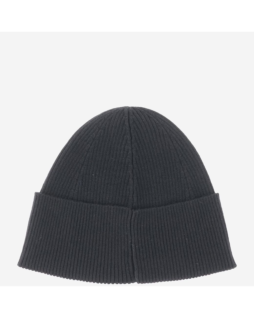 Saint Laurent Black Cashmere Beanie With Logo Hat for men