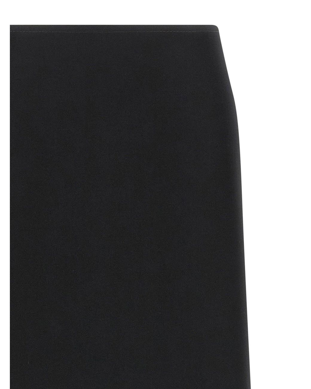 Fendi Black Grain De Poudre Skirt