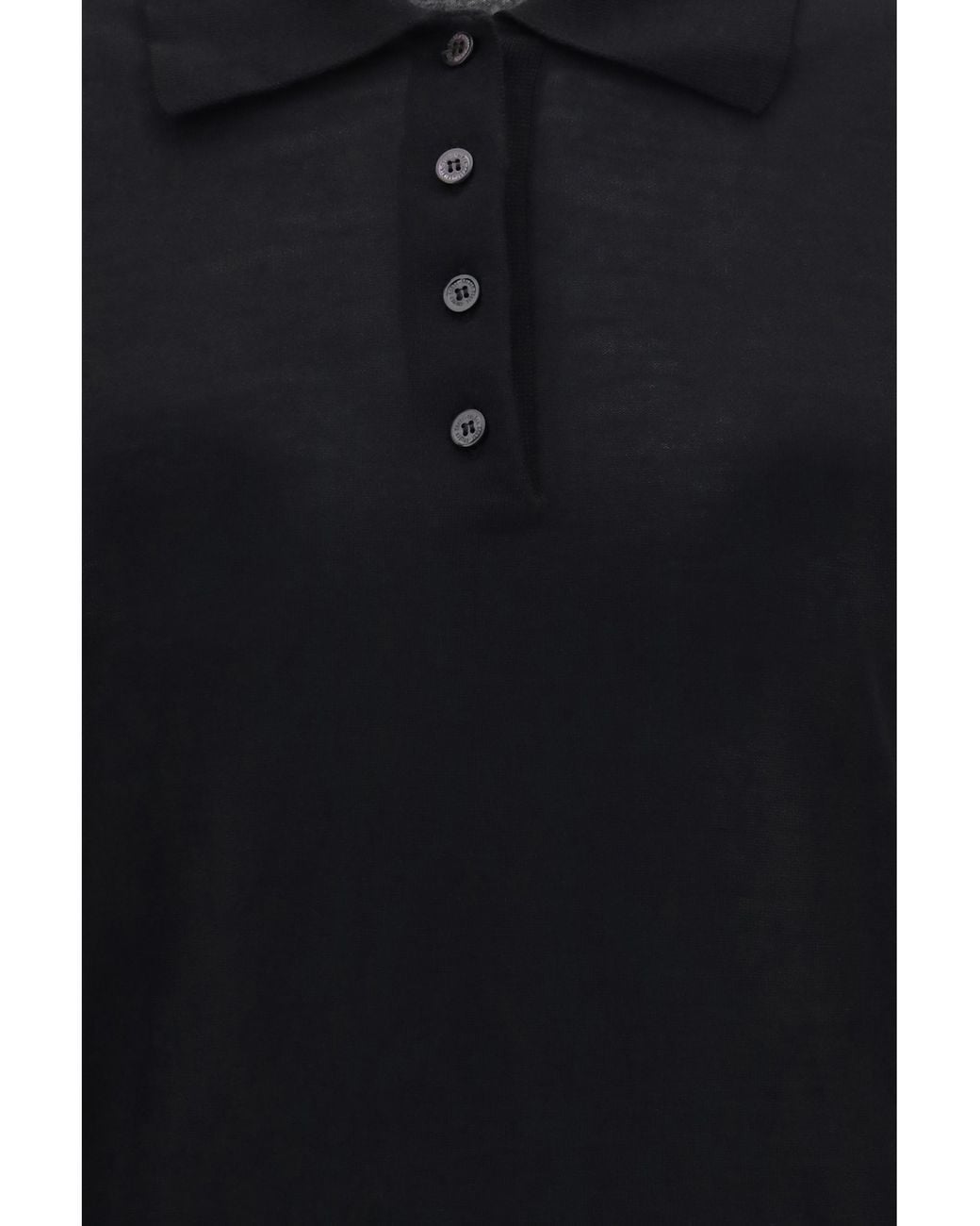 Golden Goose Deluxe Brand Blue Long Sleeve Merino Wool Polo Ovis Aries Knitwear