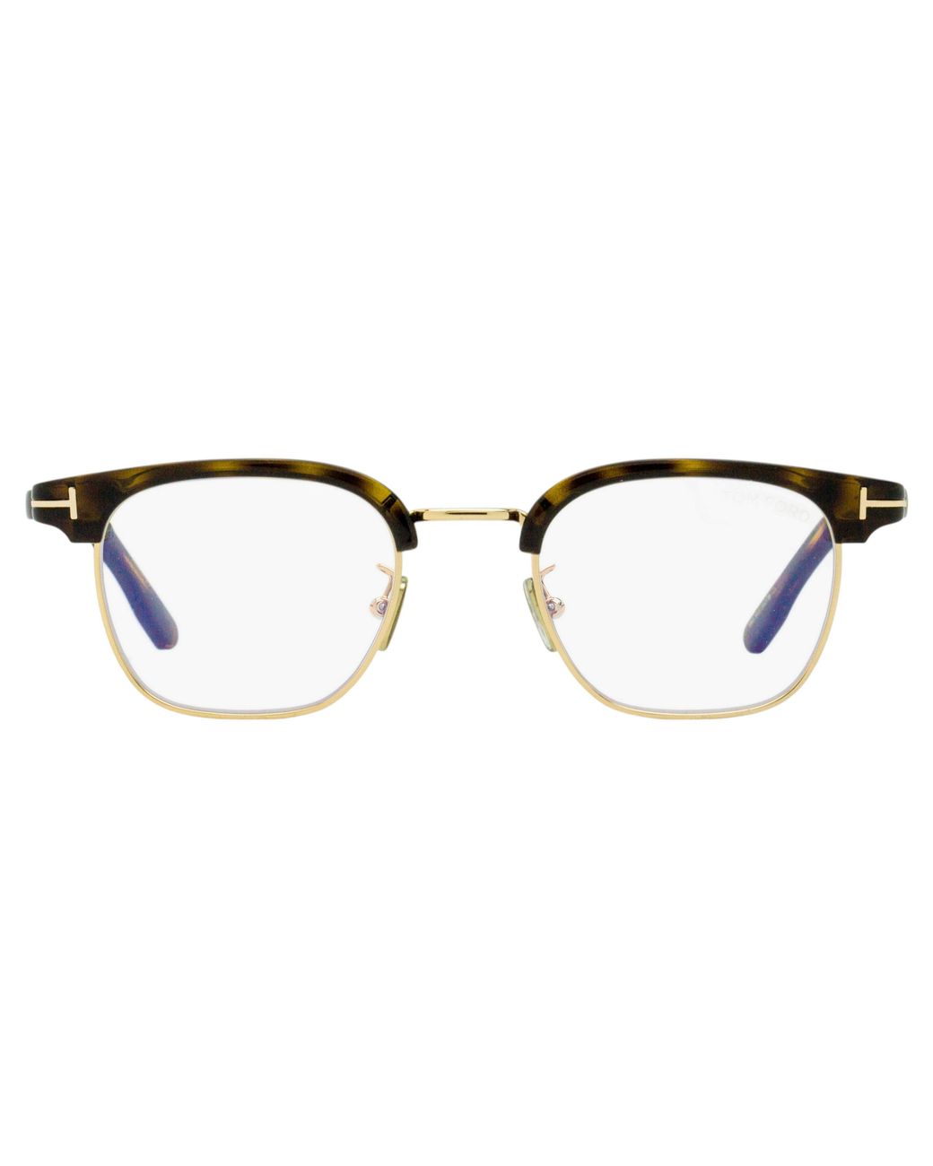 Tom Ford Black Brow Line Block Eyeglasses Tf5932-D-B 052 Havana- 47Mm Ft5932 Metal/Plastic (Acetate) for men