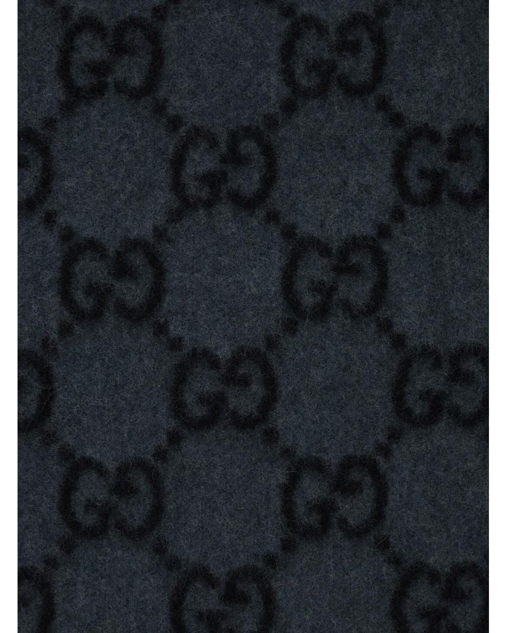 Gucci Blue Gucci Gg Jacquard Cashmere Scarf for men