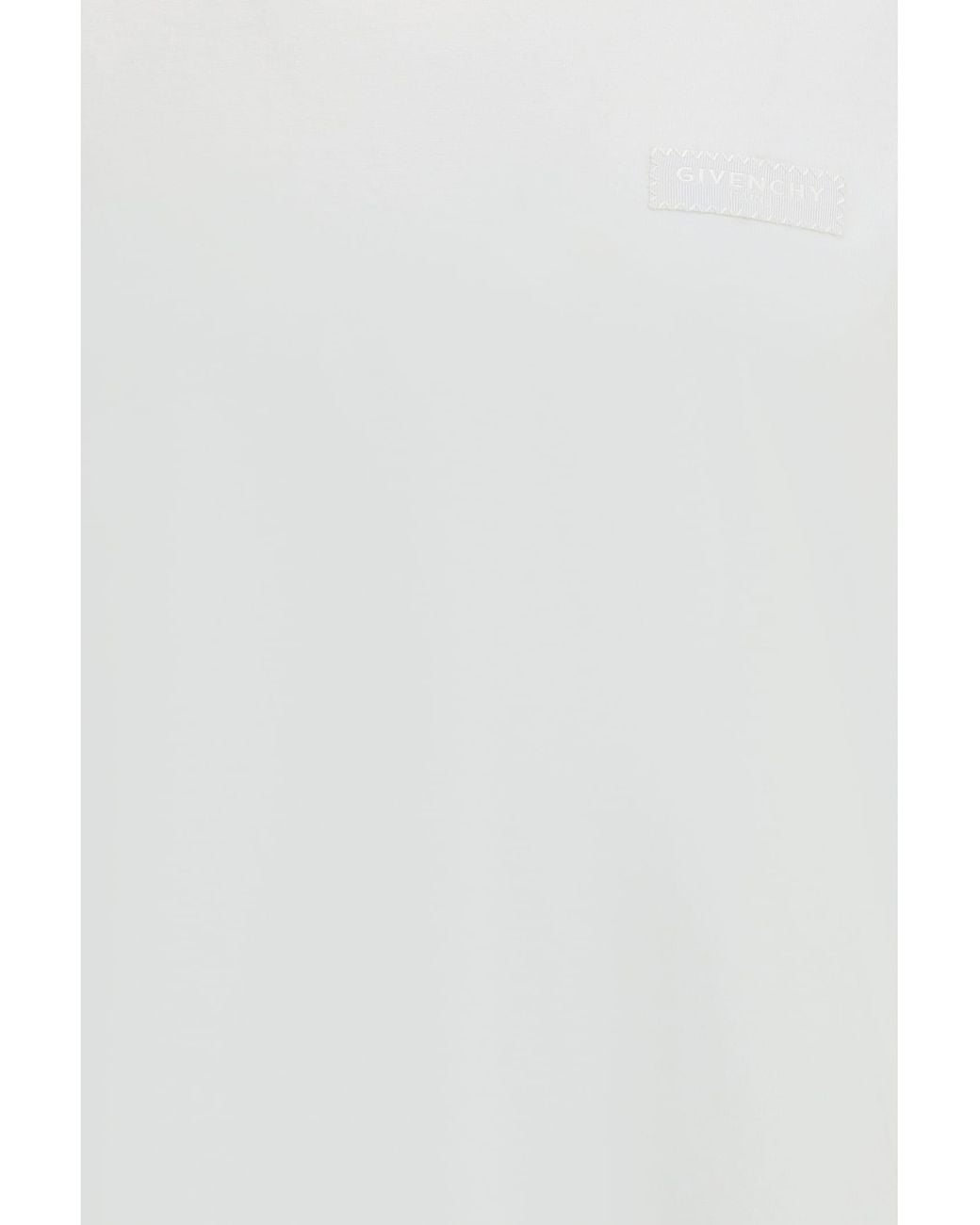 Givenchy White Cotton T-Shirt With Logo Patch for men