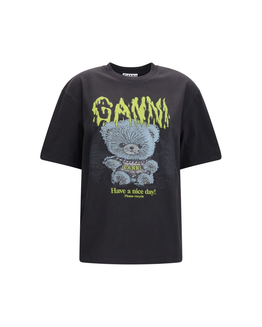 Ganni Black Forest Teddy Graphic T-Shirt