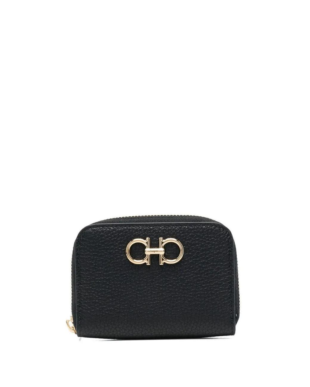 Ferragamo Black Gancini Card Holder