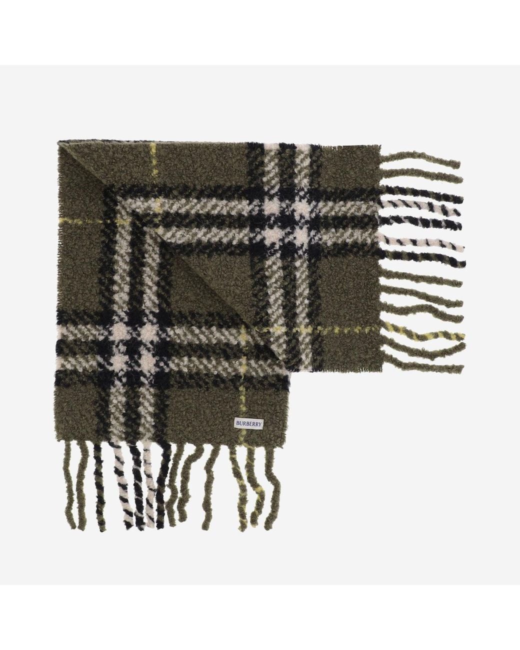 Burberry Black Brushed Scarf Alpaca Blend Scarfs