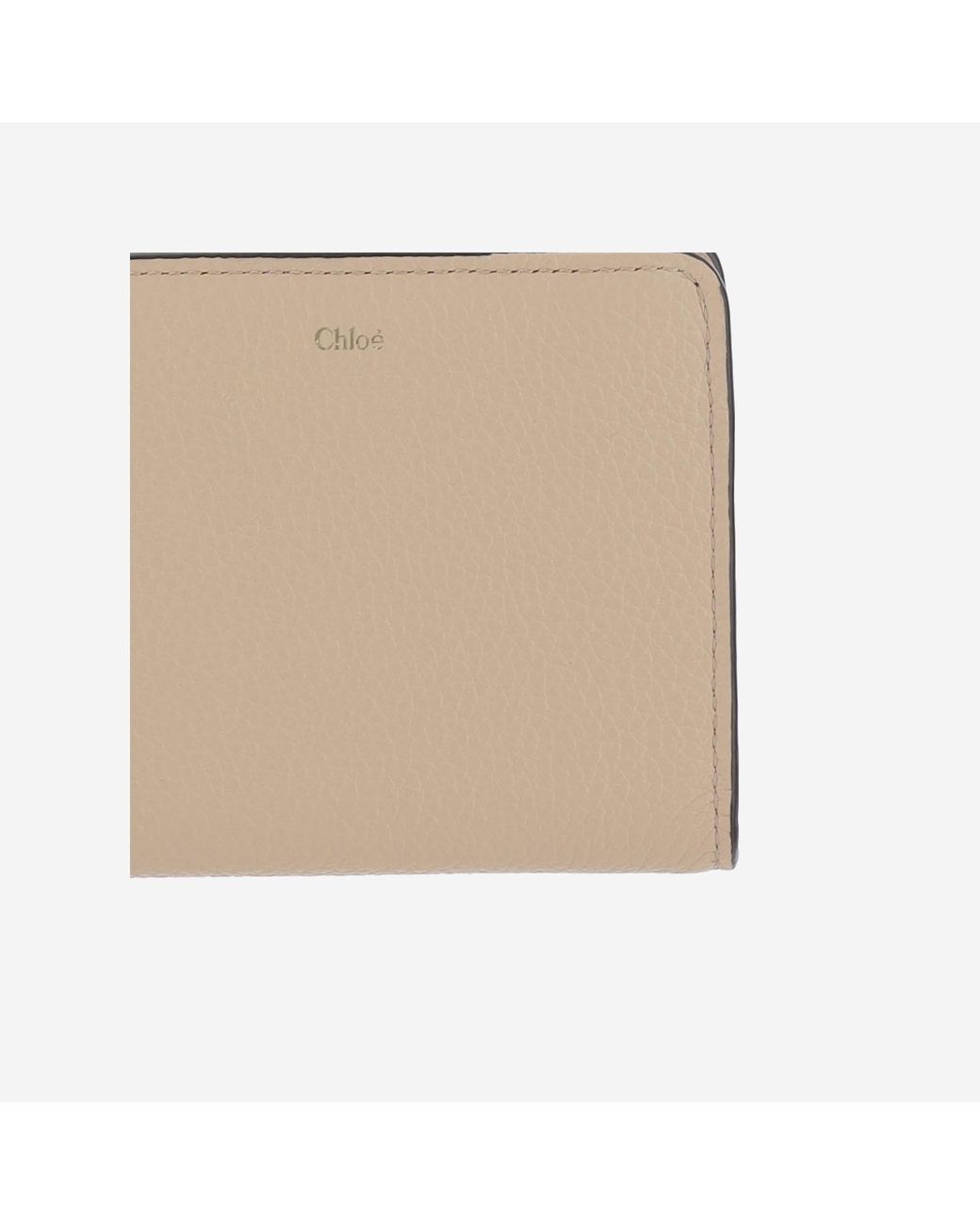 Chloé Natural Alphabet Compact Leather Wallet & Purses