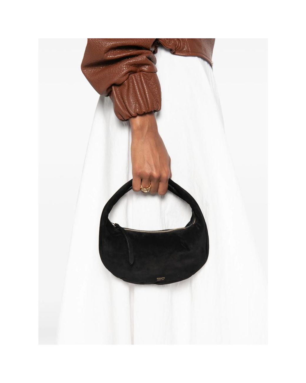 Khaite Black Tote Bag Suede