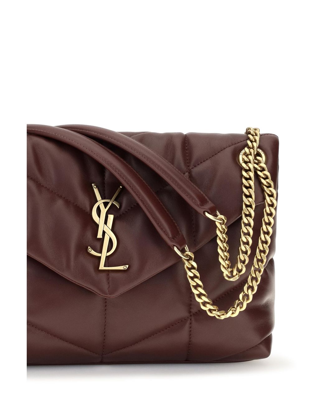 Saint Laurent Purple Puffer Toy Shoulder Bag Lamb