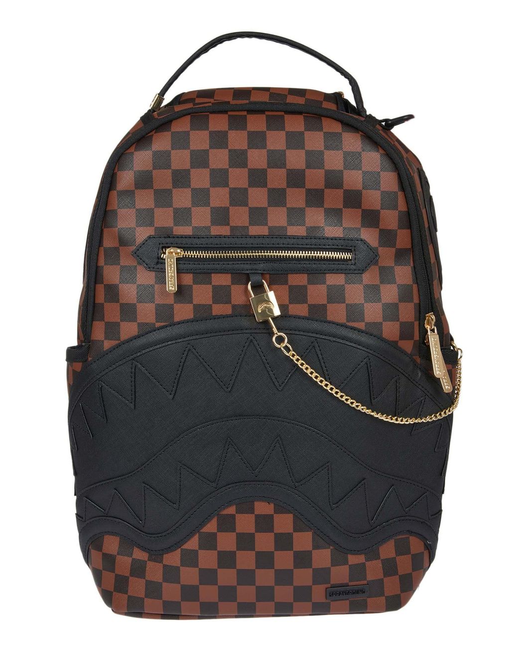 Sprayground Checkered Black And Brown Backpack for Men Lyst
