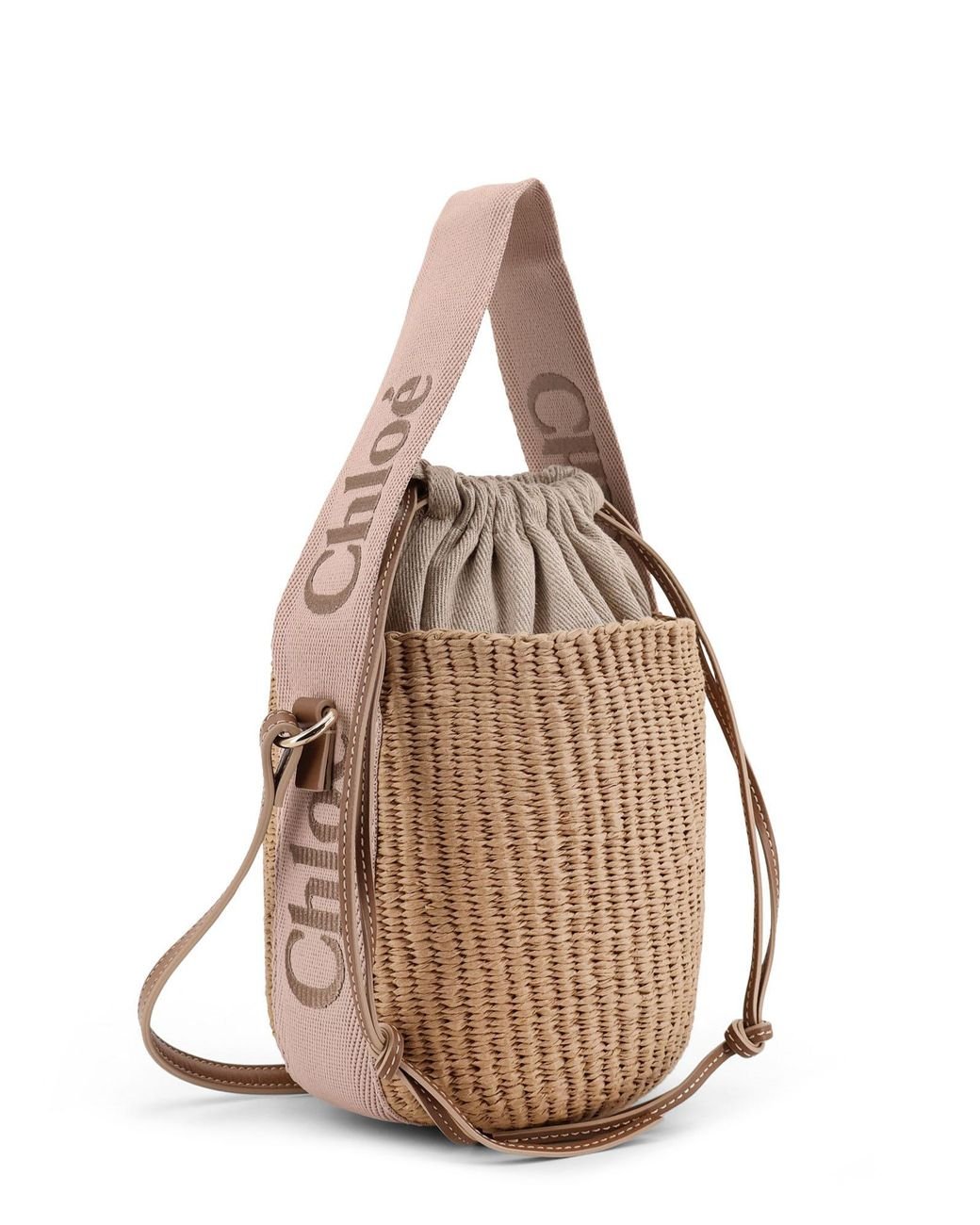 Chloé Natural Woody Raffia Bucket Bag