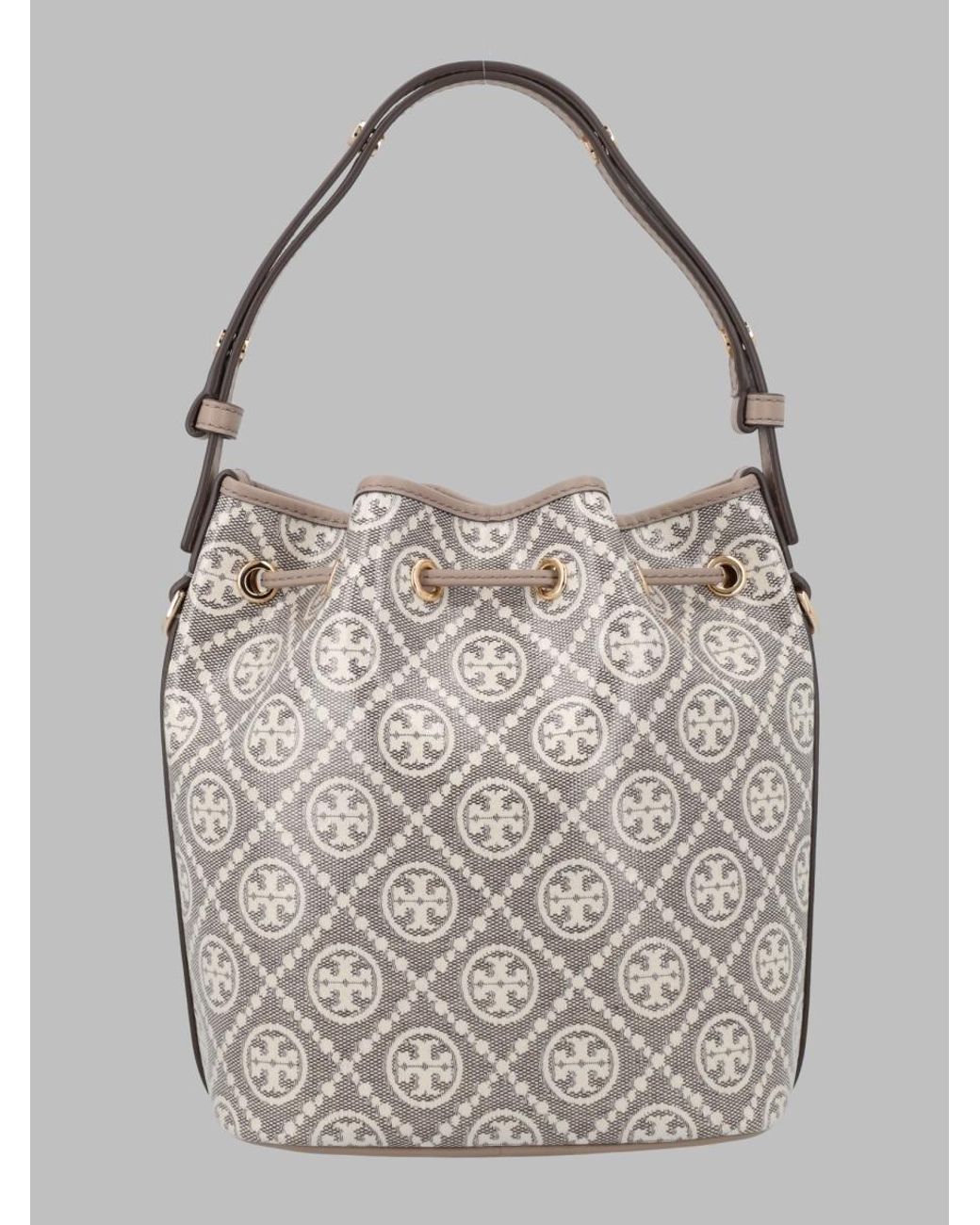 Tory Burch Multicolor Tory Burch T Monogram Cotton Bucket Bag