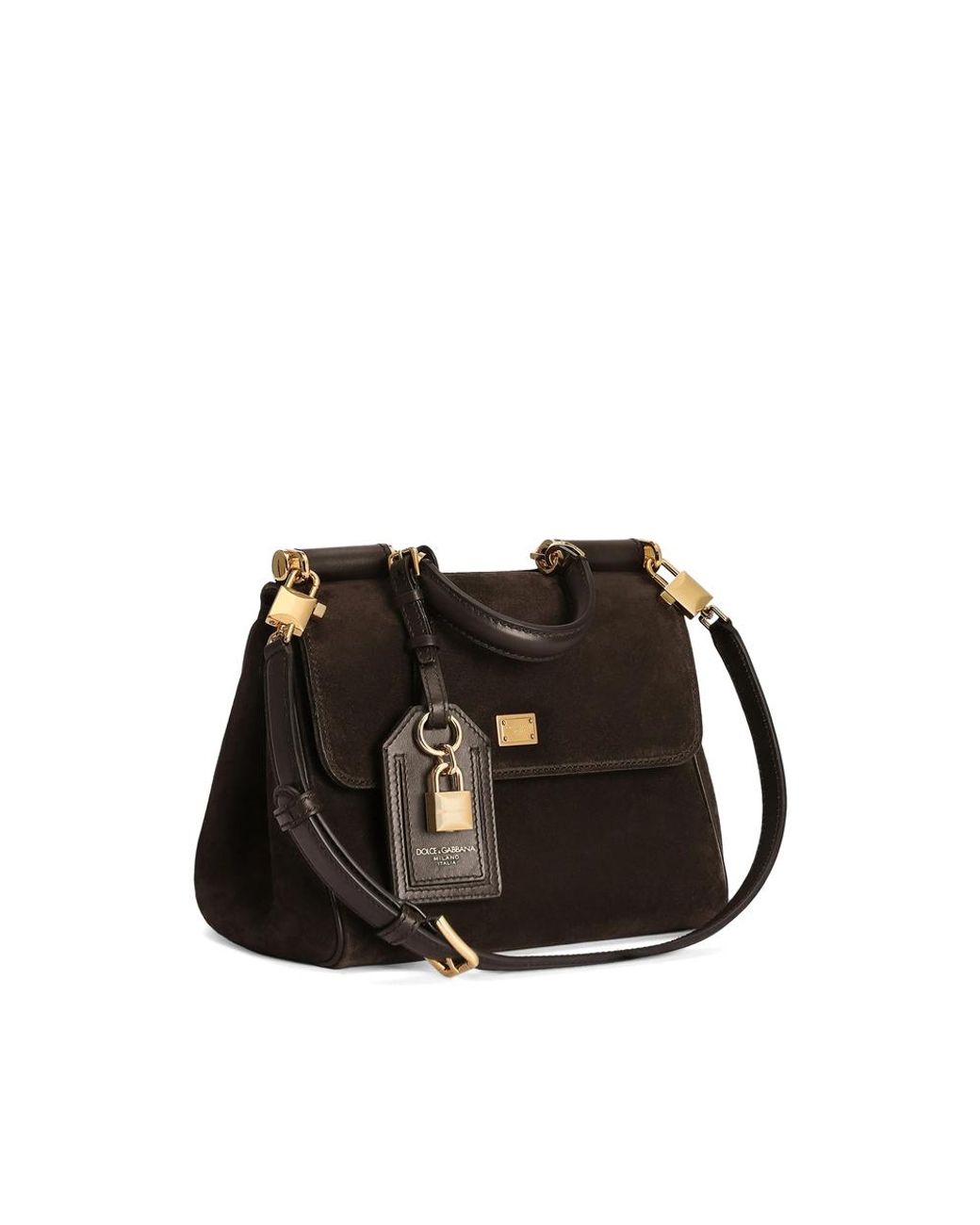 Dolce & Gabbana Black Handbag My Sicily Leather Calfskin Tote Bags