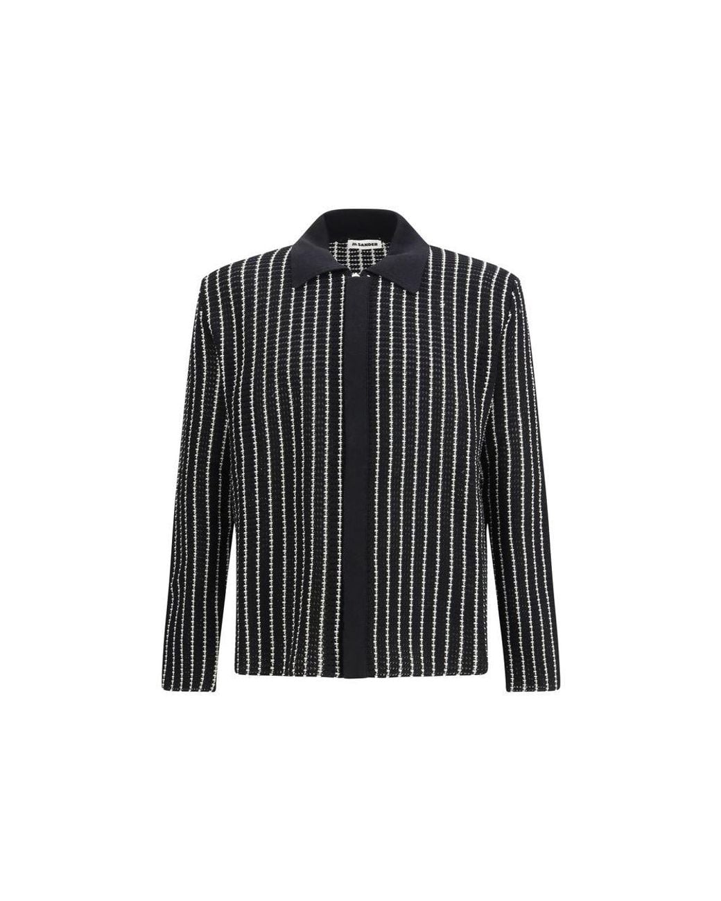 Jil Sander Black Cotton Cardigan for men