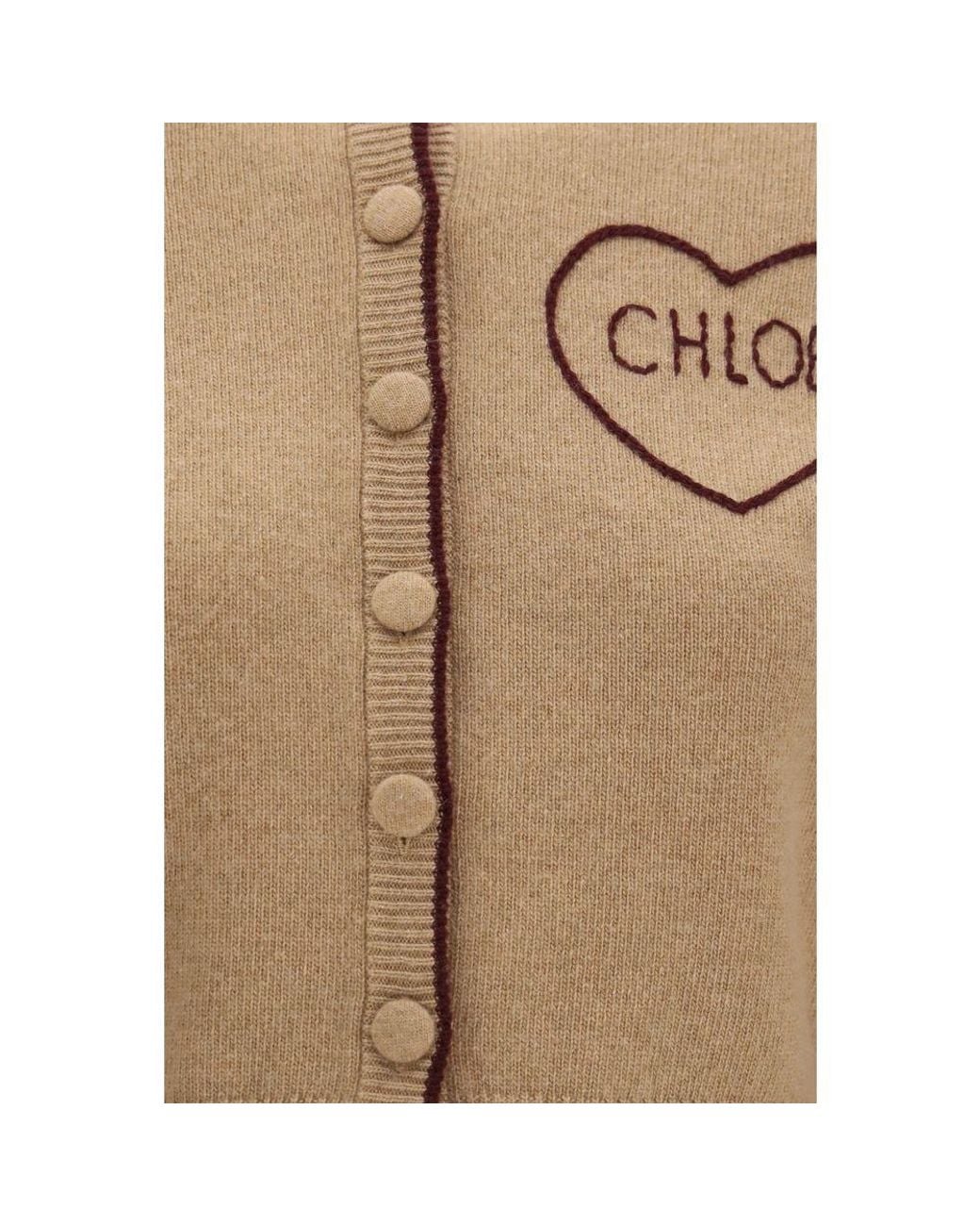 Chloé Natural Beige Wool Oves Aries Cardigan