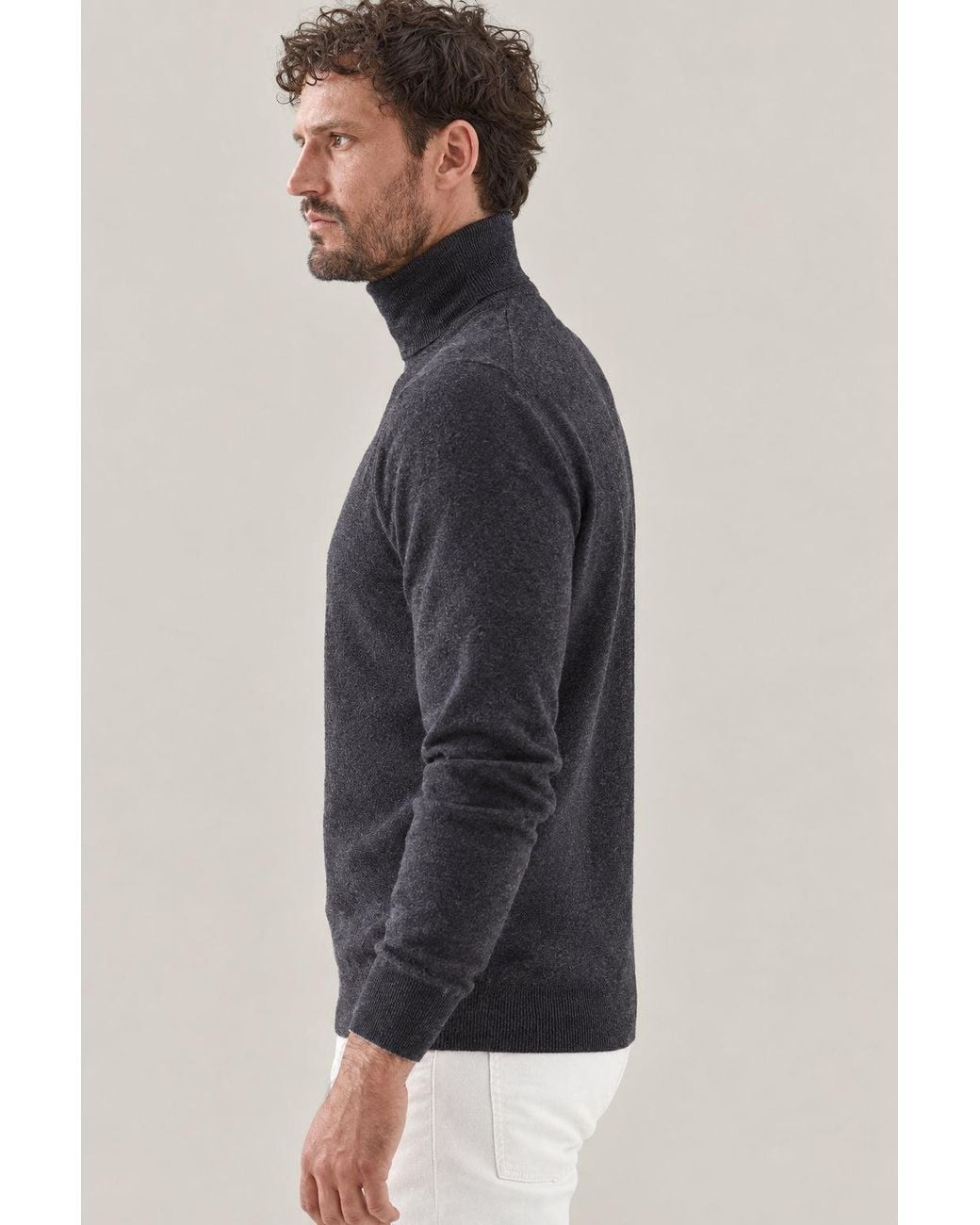 Brunello Cucinelli Black Wool Turtleneck Sweater Clothing for men