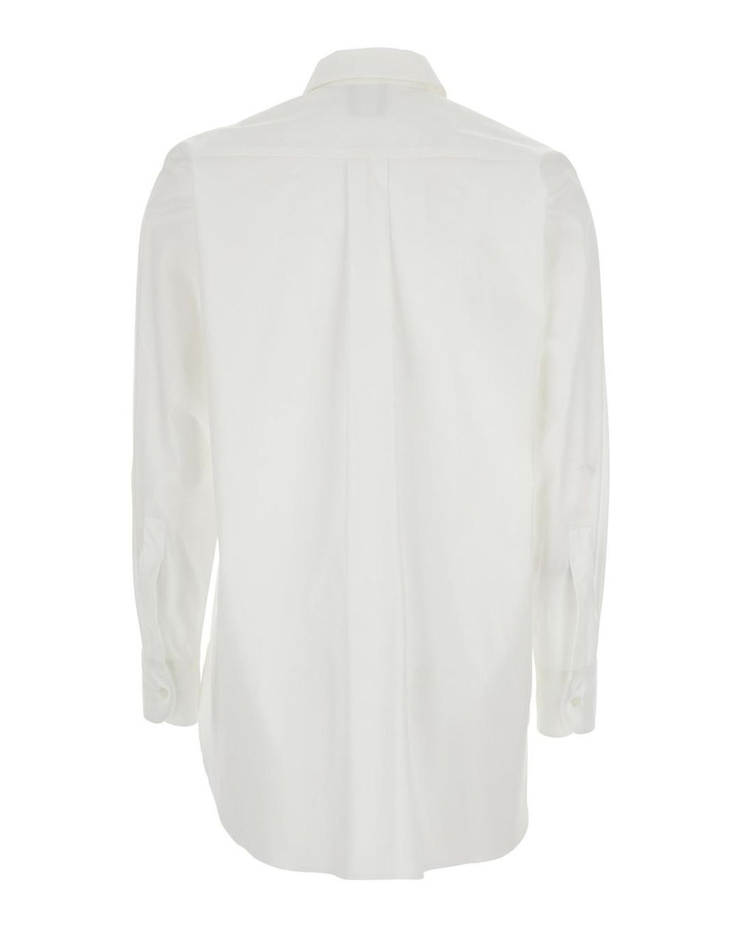Le Plain White Shirt With Classic Collar