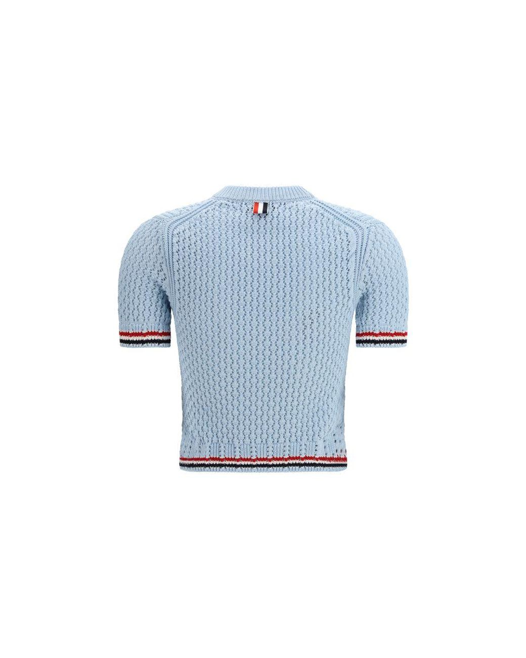 Thom Browne Blue Cotton T-Shirt