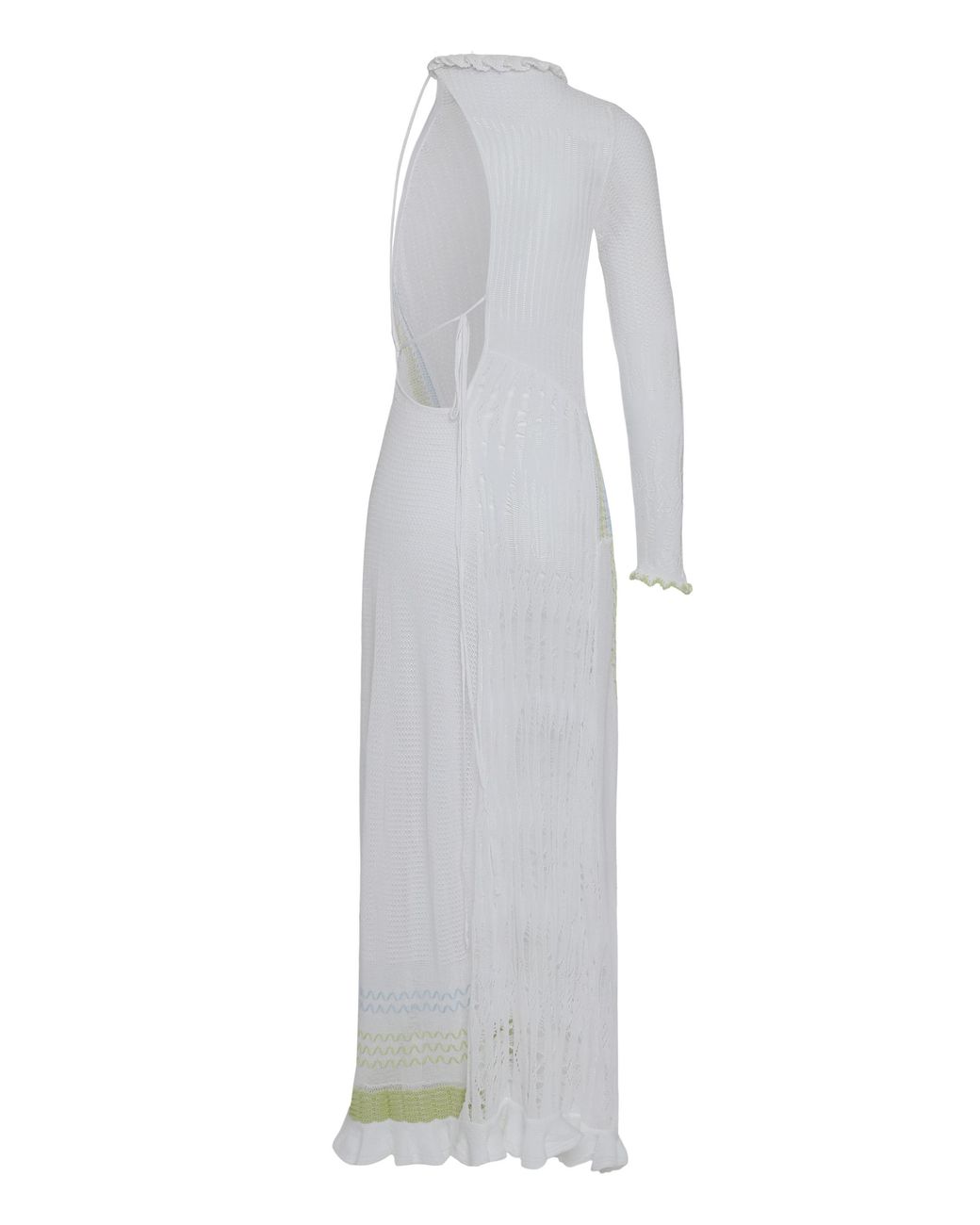 Roberta Einer White Long Cotton Knit Dress