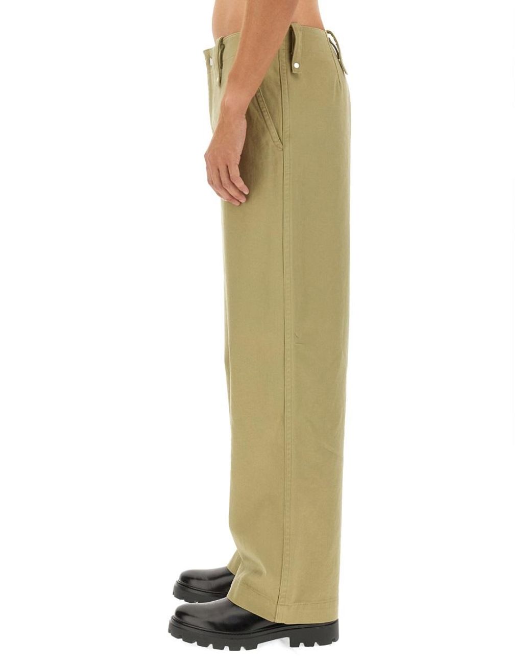 Burberry Natural Satin Pants Cotton Trousers for men