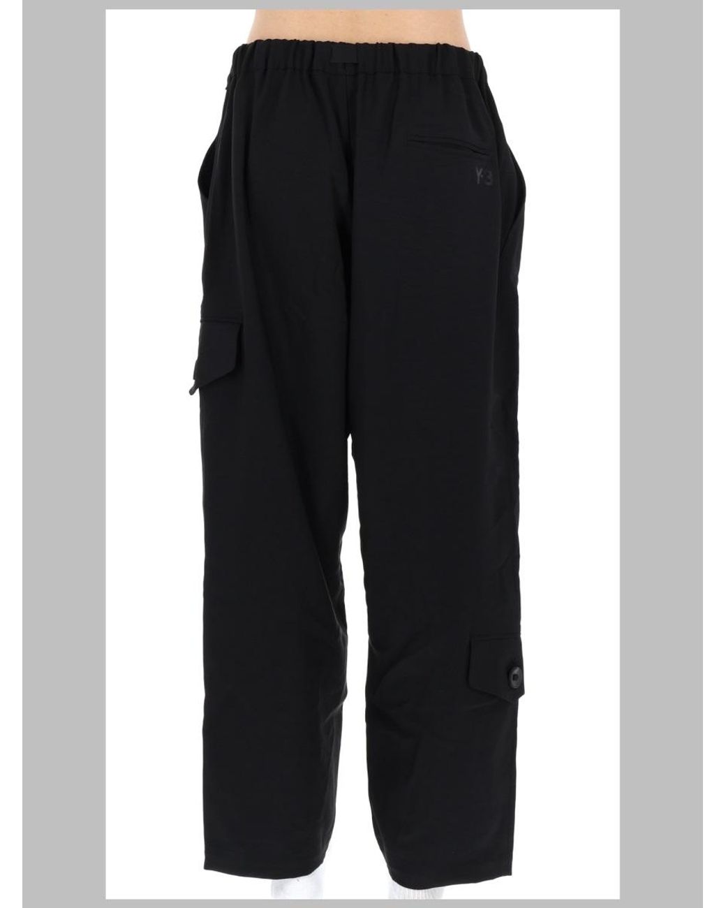 Adidas Black Cargo Trousers Technical Fabric Polyester for men