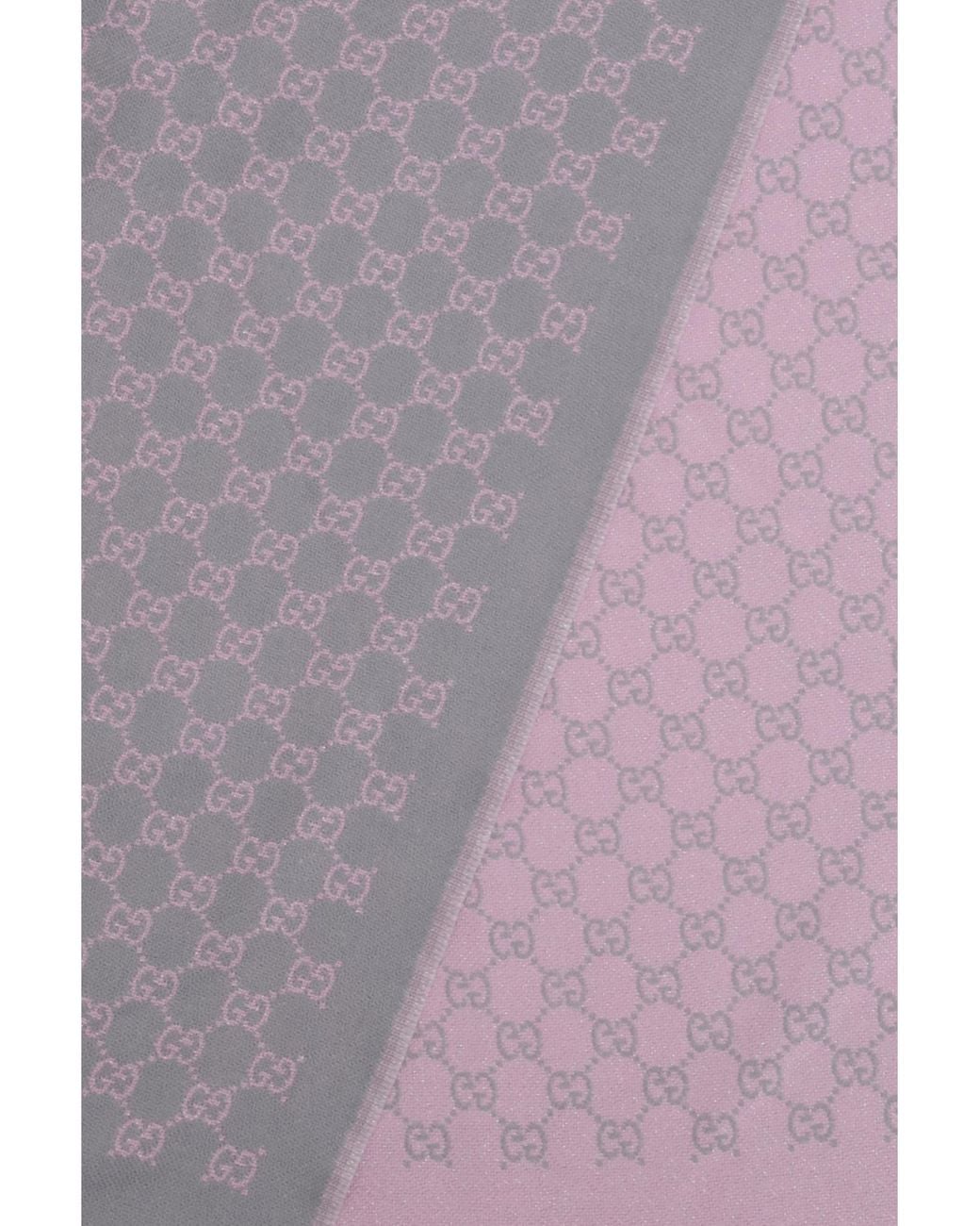Gucci White Wool Scarf Miss Stenny Gg Monogram Flannel Merino Scarfs
