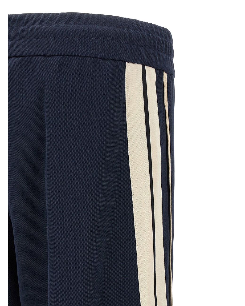 Palm Angels Blue Contrast Stripe Technical Joggers for men