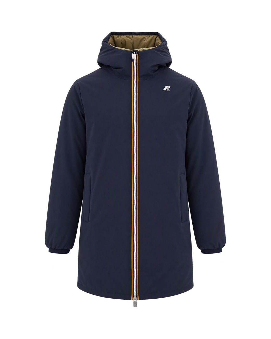 K-Way Blue Jacket Jacob St Warm Double Depth- Khaki Depth/ Main Fabric: Nylon for men