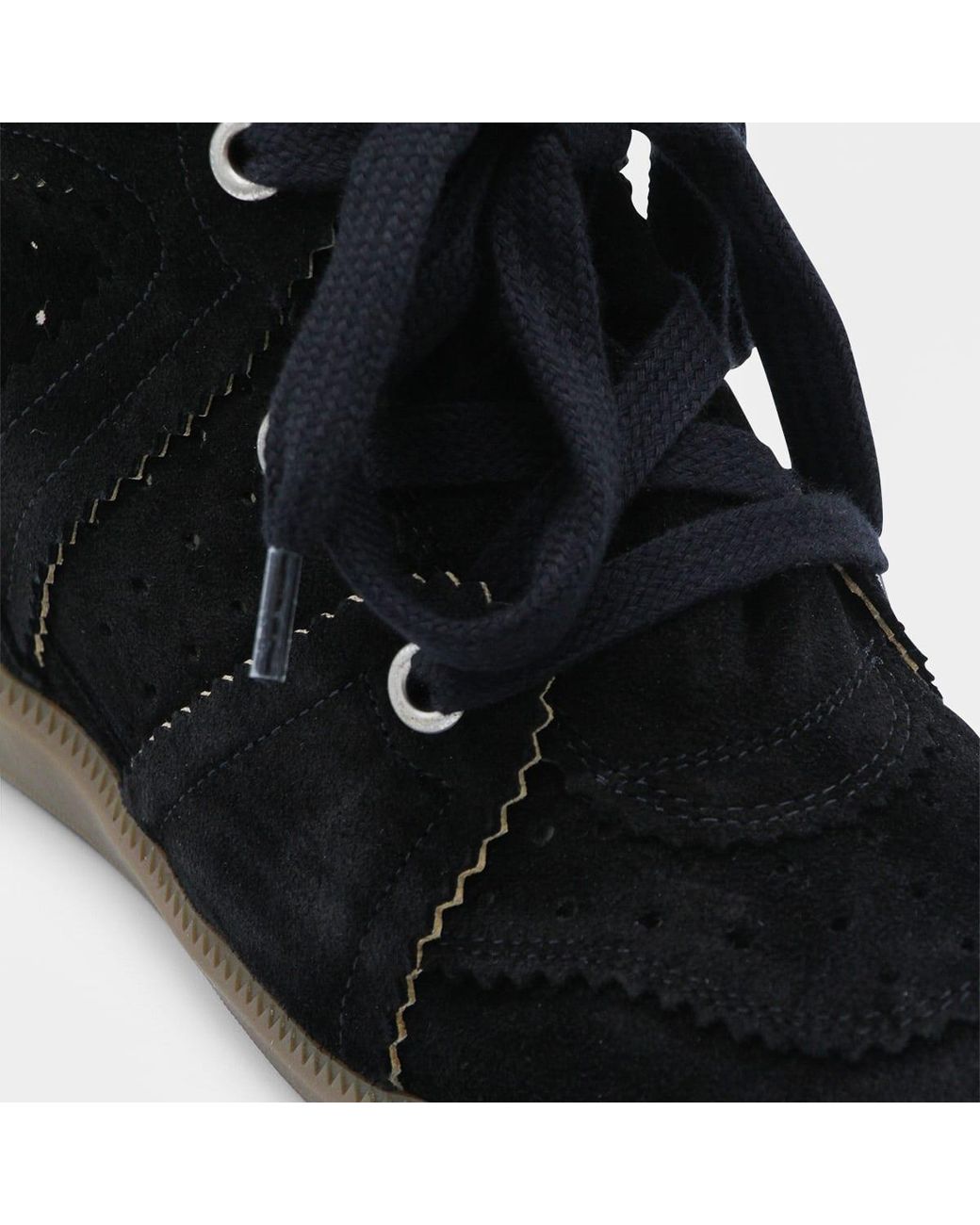 Isabel Marant Black Suede Bobby Sneakers
