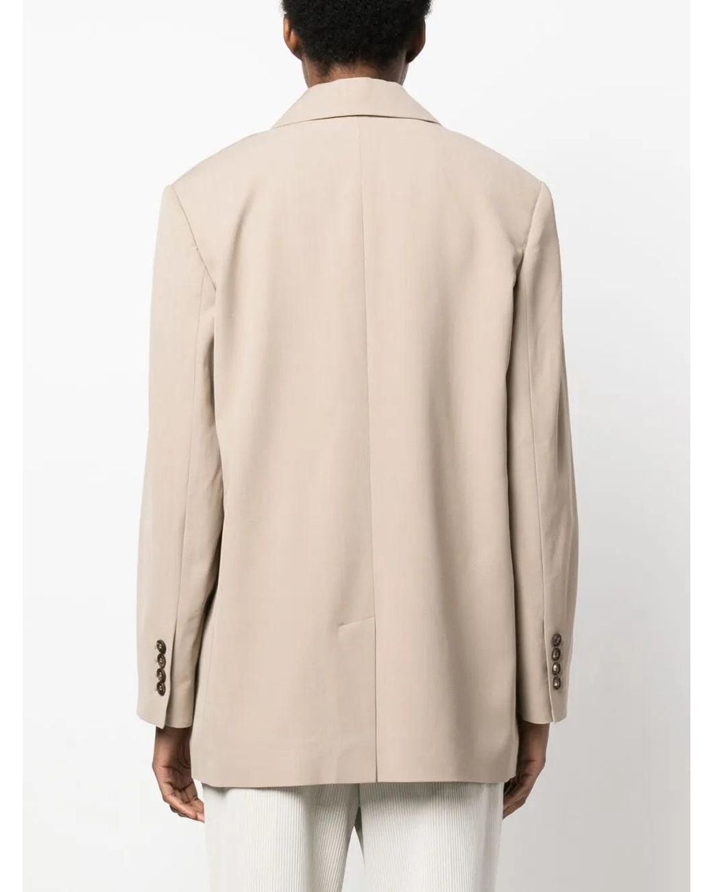 Brunello Cucinelli Natural Single Button Blazer Clothing