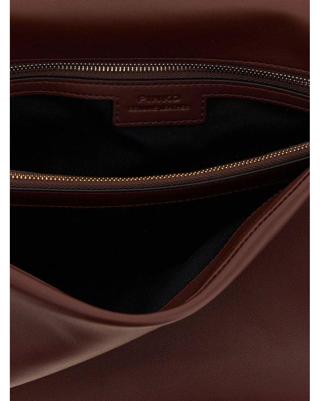 Pinko Brown Crossbody Bag Lamb Leather Crossbody-Bags