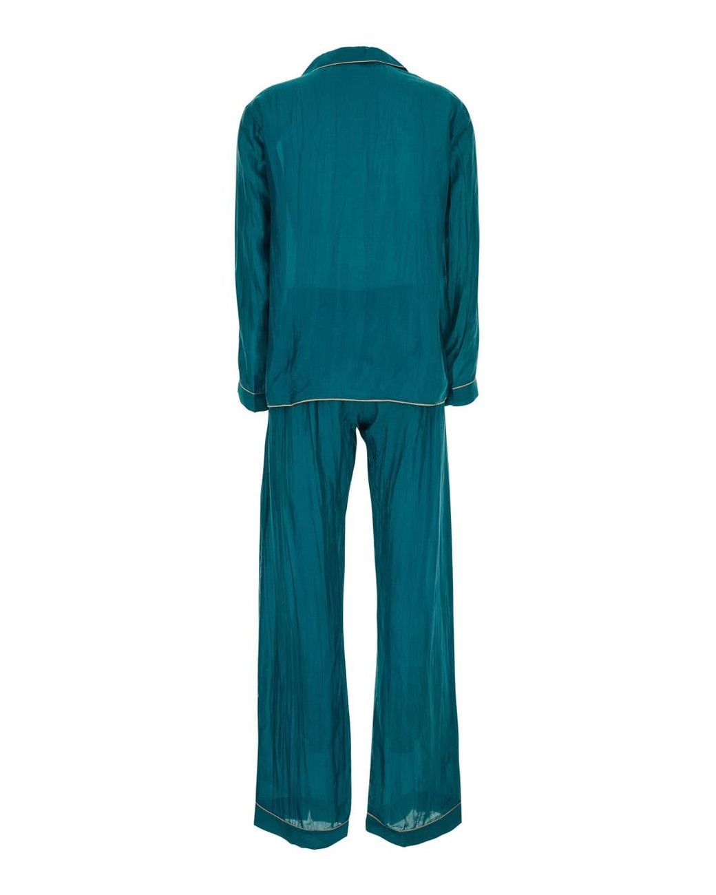 THE ROSE IBIZA Green The Rose Ibiza Silk Blend Pant Suit