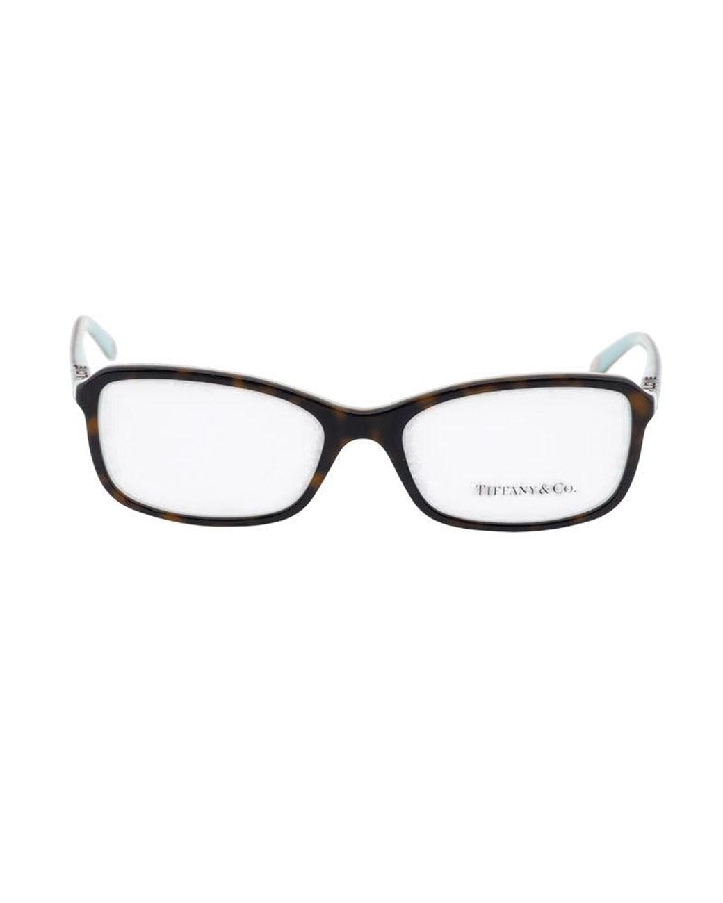 Tiffany & Co Brown Eyeglasses Rectangle Full Rim, Havana- Frame And Clear Demo Lens Tf20758134 Sunglasses