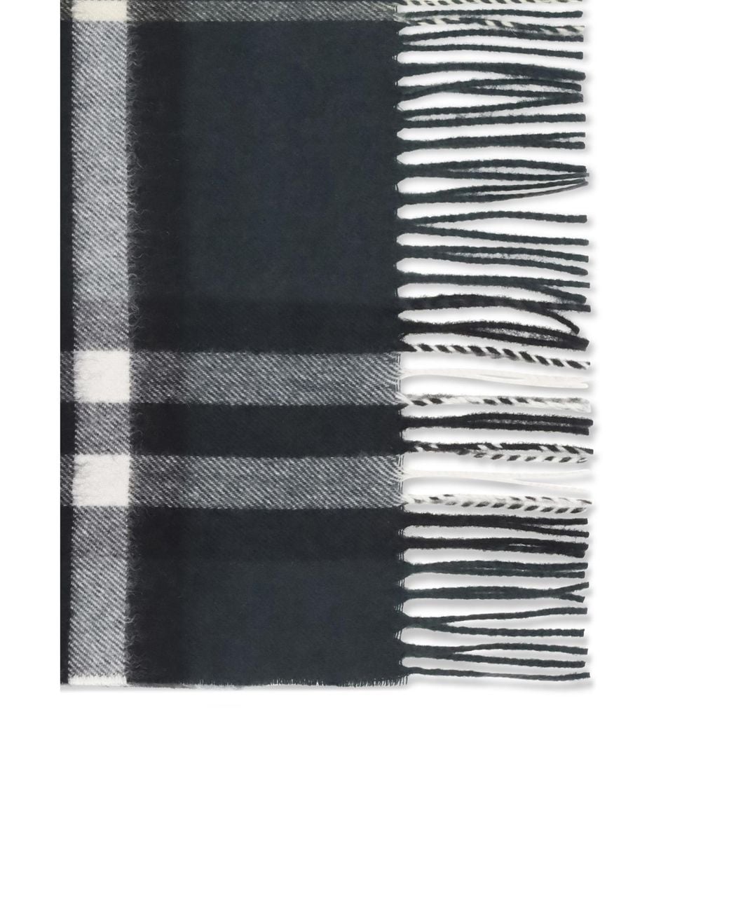 Burberry Blue Cashmere Check Scarf Scarfs for men