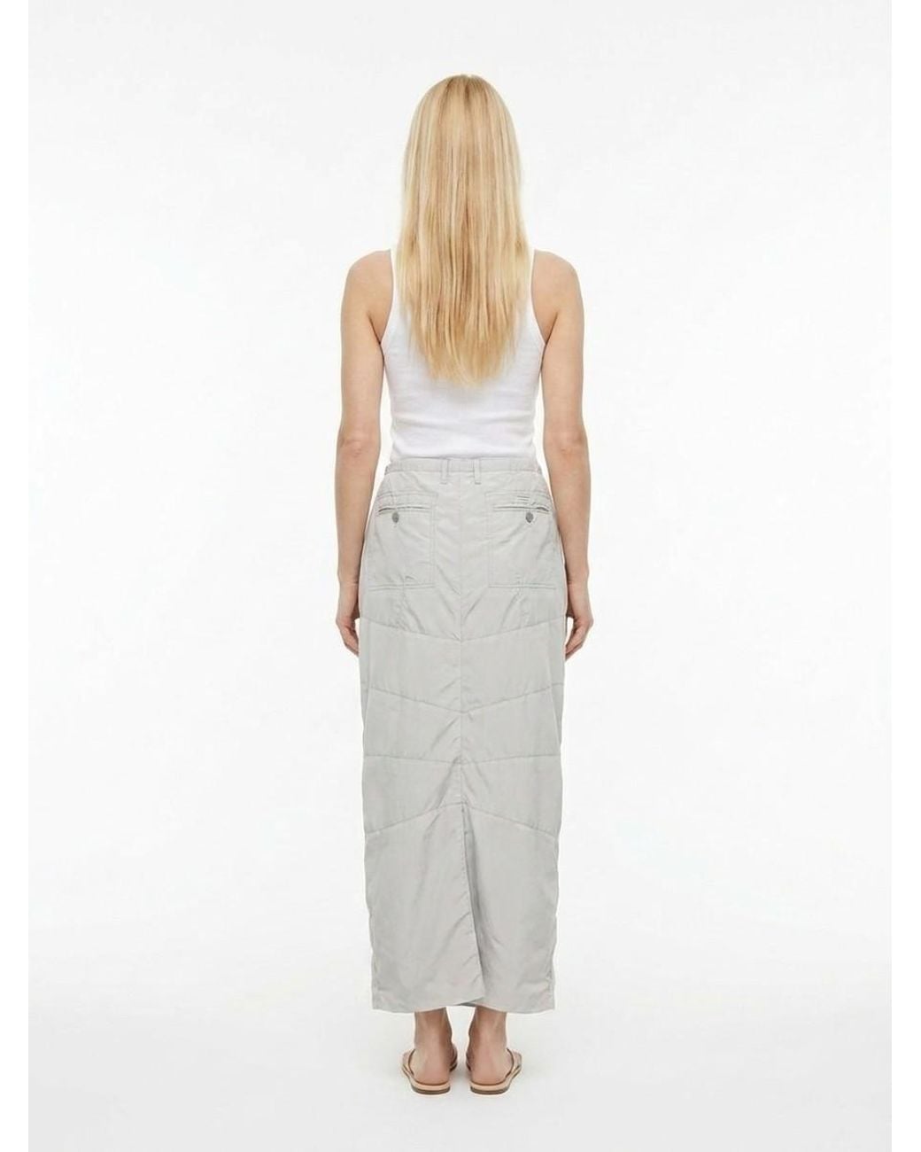 Dolce & Gabbana White Polyamide Long Skirt