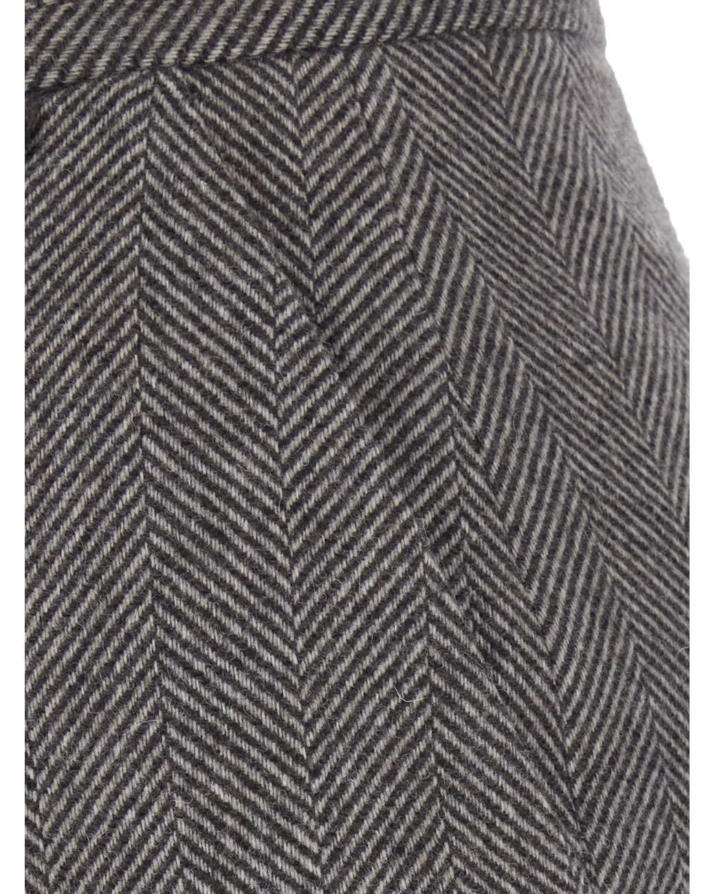 Antonelli Gray Skirt Svevia Virgin Wool