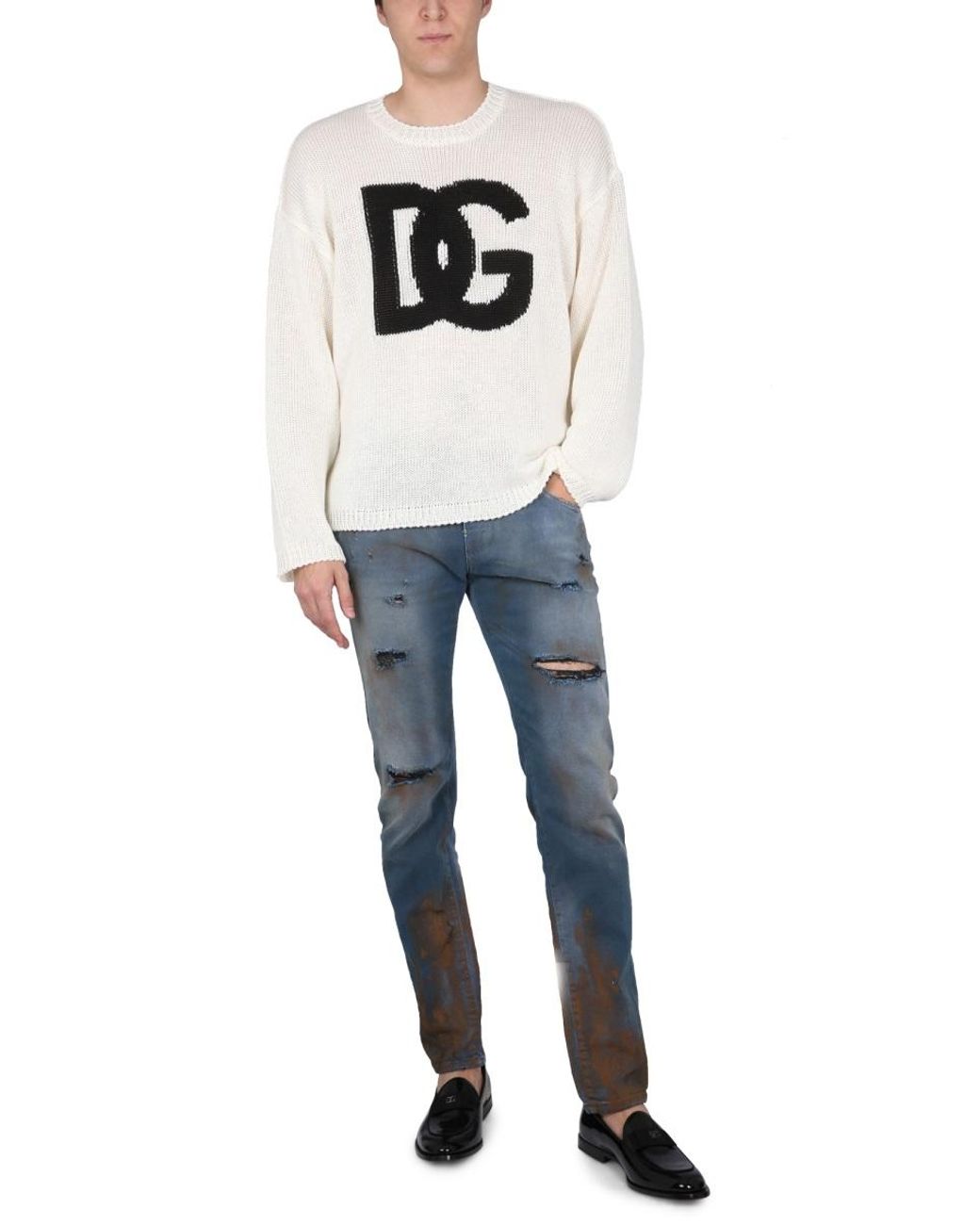 Dolce & Gabbana Blue Dolce & Gabbana Skinny Fit Cotton Jeans for men