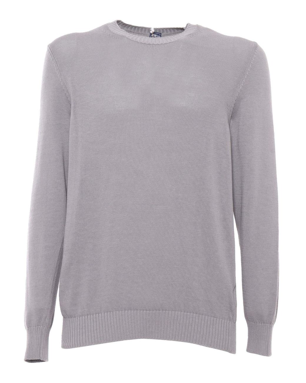 Fedeli Sweater Cotton Crewneck in Gray for Men | Lyst