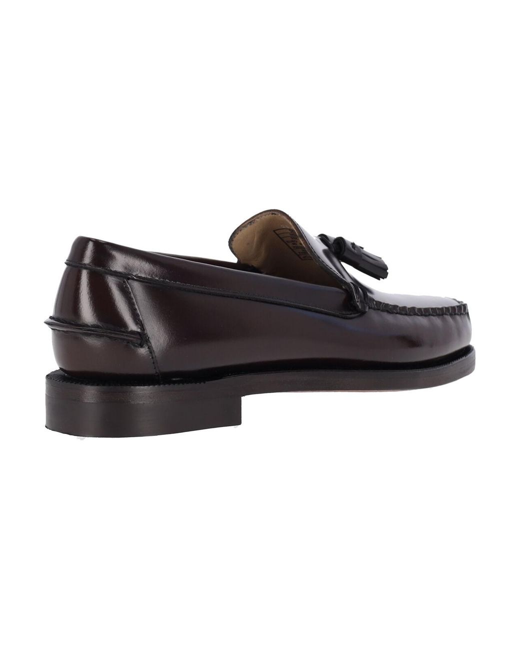 Sebago Black Flat Shoes Leather for men