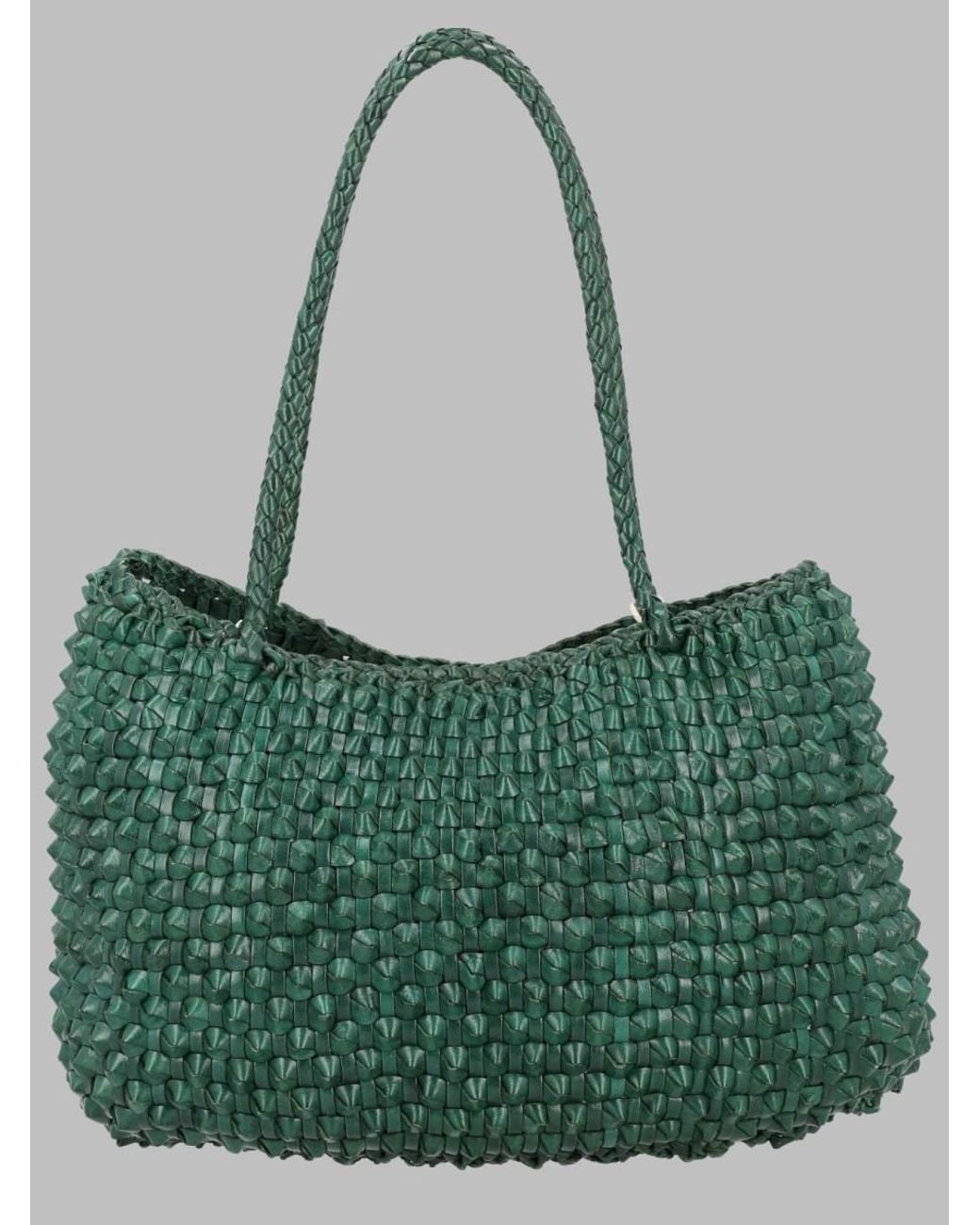 Dragon Diffusion Green Santa Croce Cactus Shoulder Bag Leather