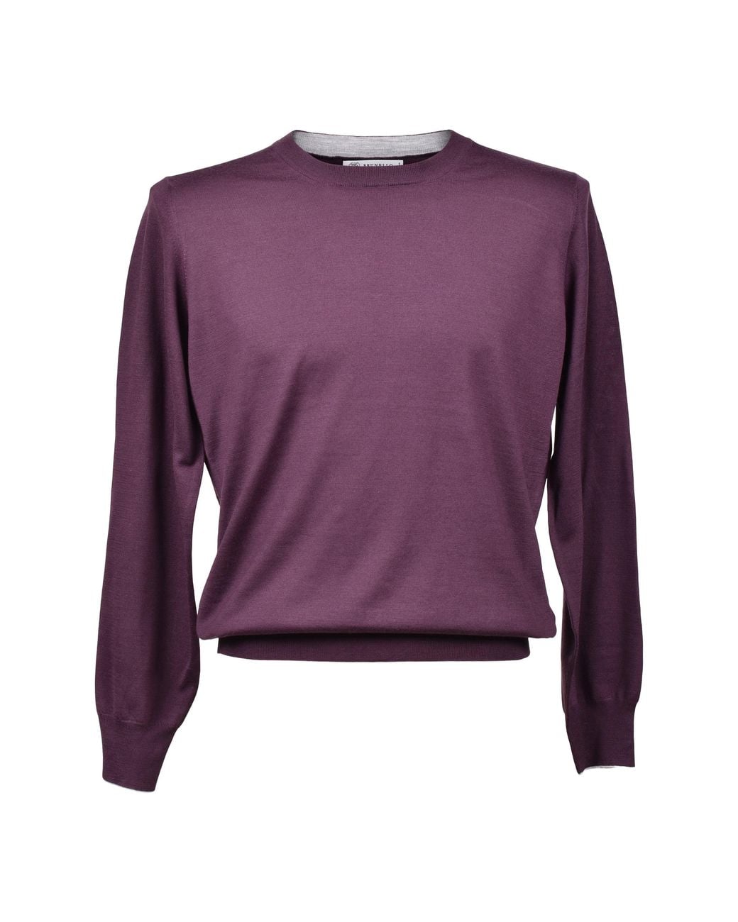 Brunello Cucinelli Purple Virgin Wool Sweater for men
