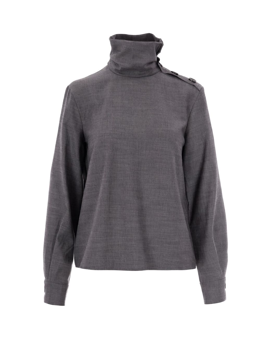 Patrizia Pepe Gray Blouse Lyocell Shirt