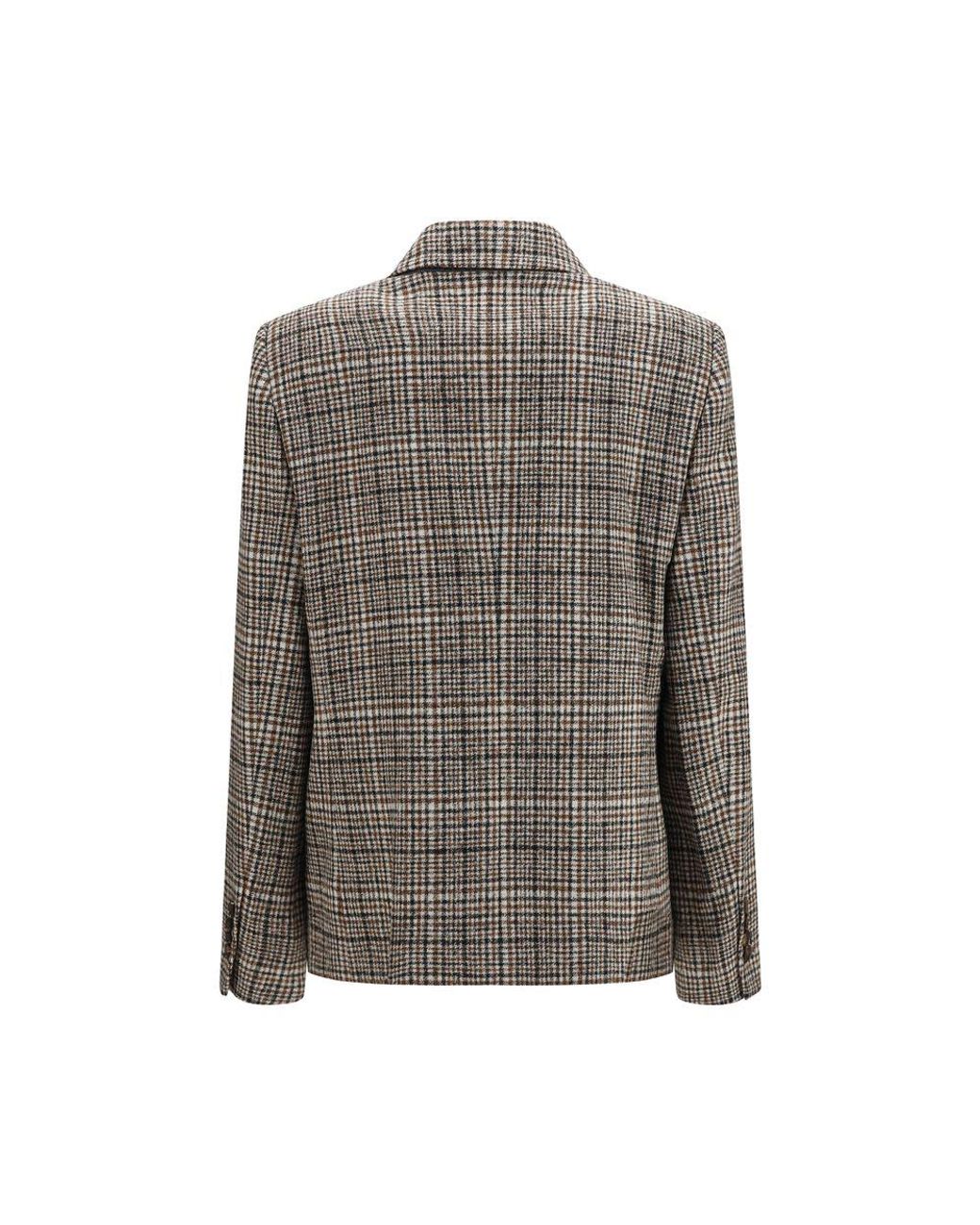 Brunello Cucinelli Brown Multicolor Alpaca Vicugna Pacos Jacket