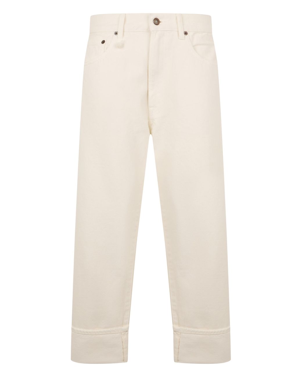 R13 Natural Cropped Cotton Jeans