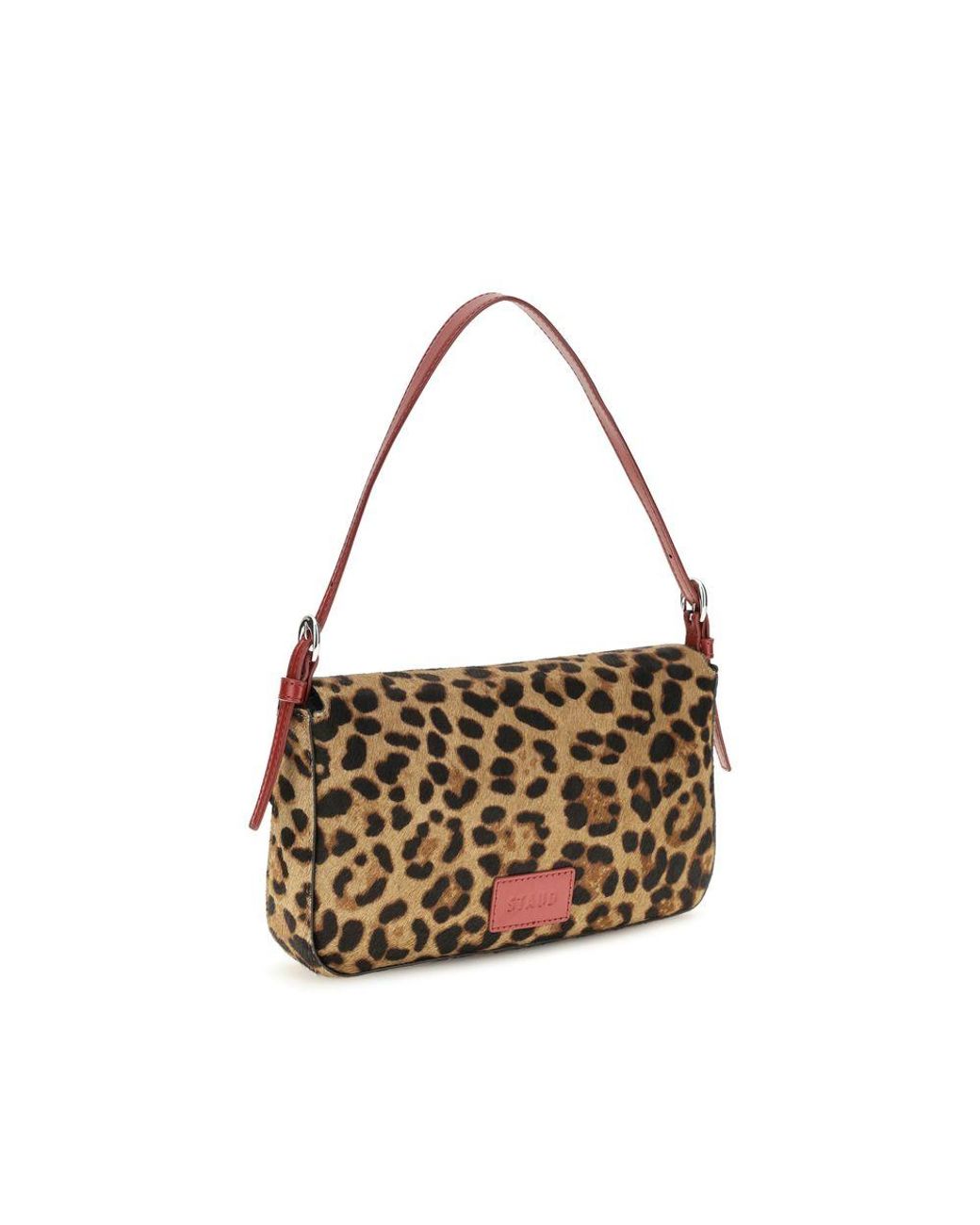 Staud Metallic Beige Calf Leather Bos Taurus Shoulder Bag