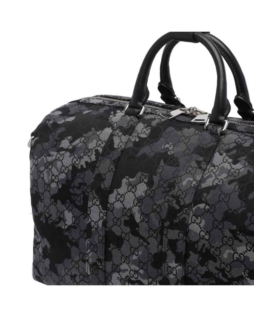 Gucci Black Large Gg Canvas Duffle Bag for men