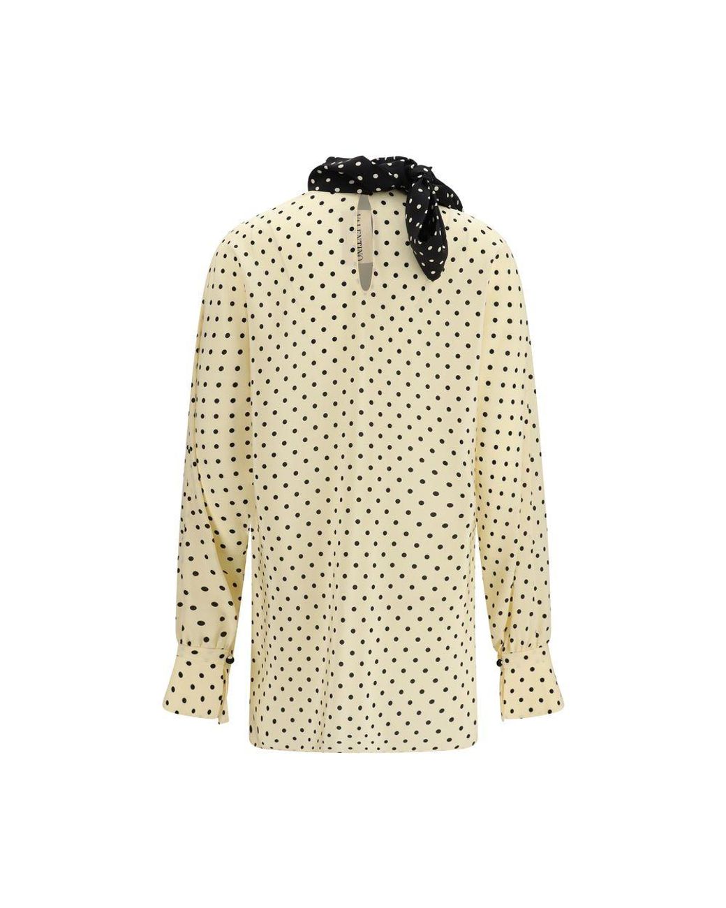 Valentino Garavani Natural Beige Silk Blouse