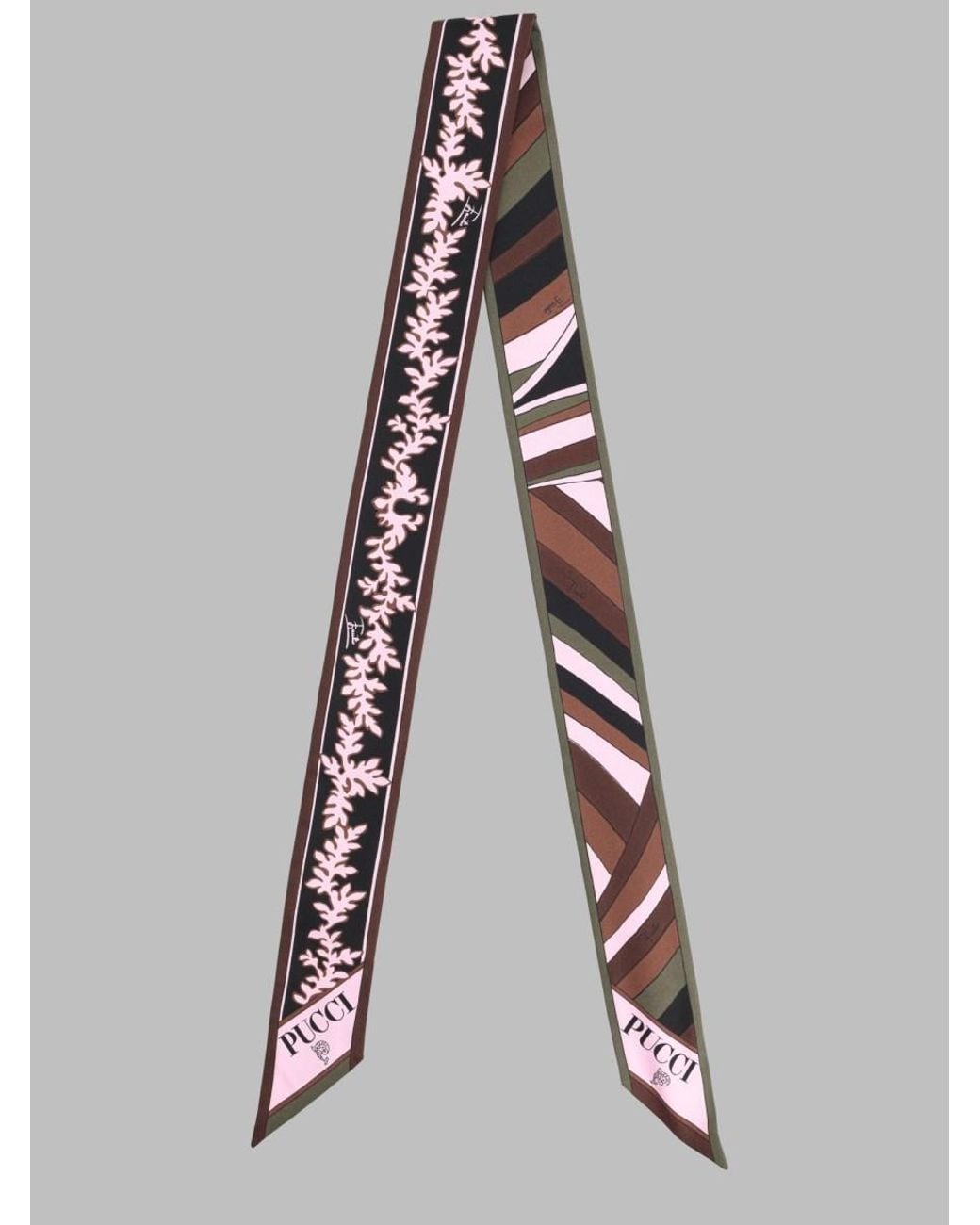 Emilio Pucci White Silk Bandeau Scarf Scarfs
