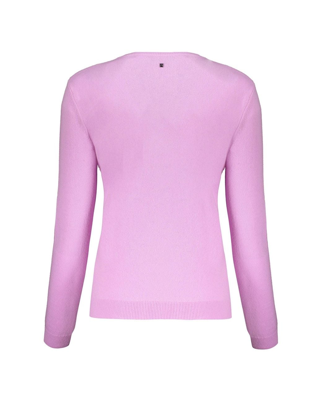 Valentino Pink Lilac Wool Crewneck Sweater Clothing