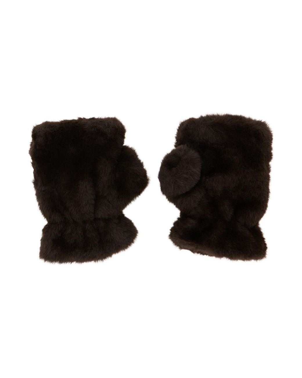 Apparis Black Fingerless Gloves Ariel Tech Fabric Polyester Hat