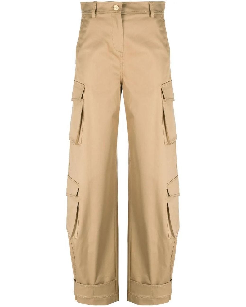 Valentino White High-Waisted Cargo Trousers
